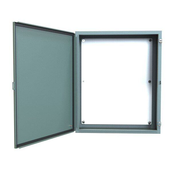 Steel Enclosure, 36 in H, 30 in W, 10 in D, NEMA 12, Hinged, Hammond, Mfr#: 1418M10